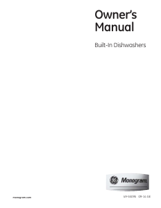 Manual de uso Monogram ZDT870SIF1II Lavavajillas