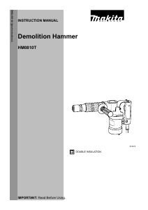 Manual Makita HM0810T Demolition Hammer