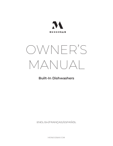 Manual Monogram ZDT165SSL0SS Dishwasher