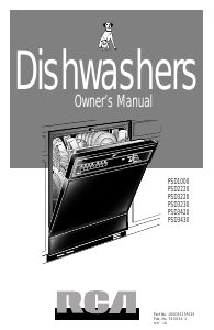 Manual RCA PSD3230Z00WW Dishwasher