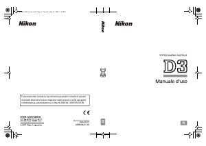 Manuale Nikon D3 Fotocamera digitale