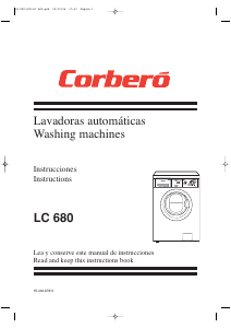 Manual de uso Corberó LC 680 Lavadora