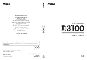 Kullanım kılavuzu Nikon D3100 Dijital kamera