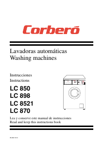 Manual de uso Corberó LC 898 Lavadora