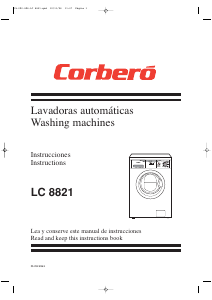 Manual de uso Corberó LC 8821 Lavadora