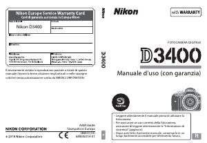 Manuale Nikon D3400 Fotocamera digitale