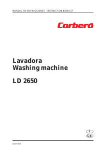 Manual de uso Corberó LD 2650 Lavadora