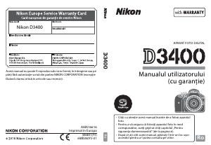 Manual Nikon D3400 Cameră digitală