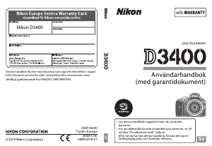 Bruksanvisning Nikon D3400 Digitalkamera