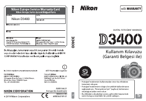 Kullanım kılavuzu Nikon D3400 Dijital kamera