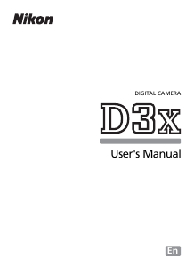 Manual Nikon D3X Digital Camera