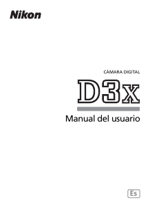 Manual de uso Nikon D3X Cámara digital