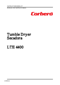 Manual de uso Corberó LTE 4400 Secadora
