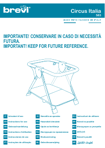 Bruksanvisning Brevi Circus Italia Spjälsäng