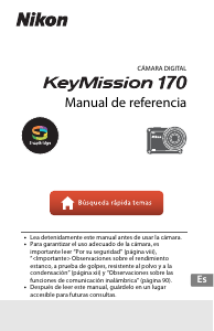 Manual de uso Nikon KeyMission 170 Action cam