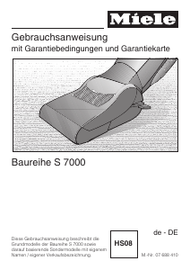 Bedienungsanleitung Miele Electronic 7500 Staubsauger