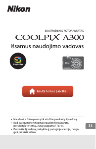 Vadovas Nikon Coolpix A300 Skaitmeninis fotoaparatas
