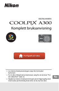 Bruksanvisning Nikon Coolpix A300 Digitalkamera