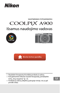 Vadovas Nikon Coolpix A900 Skaitmeninis fotoaparatas