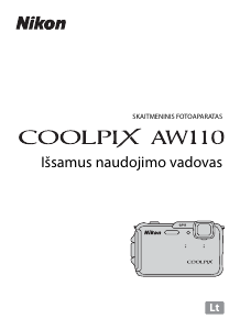Vadovas Nikon Coolpix AW110 Skaitmeninis fotoaparatas