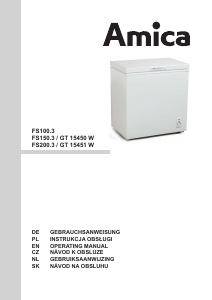 Manual Amica GT 15451 W Freezer