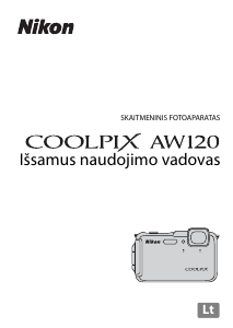 Vadovas Nikon Coolpix AW120 Skaitmeninis fotoaparatas