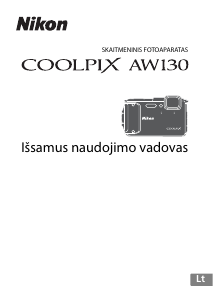 Vadovas Nikon Coolpix AW130 Skaitmeninis fotoaparatas