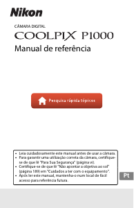 Manual Nikon Coolpix P1000 Câmara digital