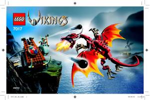 Bedienungsanleitung Lego set 7017 Vikings Katapult und Drache