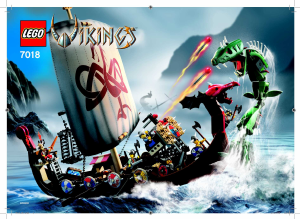 Handleiding Lego set 7018 Vikings Schip tegen het Midgardserpent