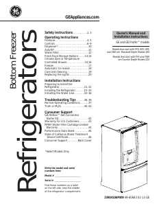 Manual GE GFE29HMDBES Fridge-Freezer