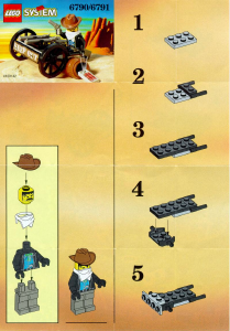 Bedienungsanleitung Lego set 6791 Western Bandit mit Geschützwagen