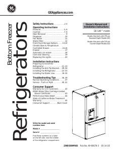 Manual de uso GE CYE23TSDFSS Frigorífico combinado