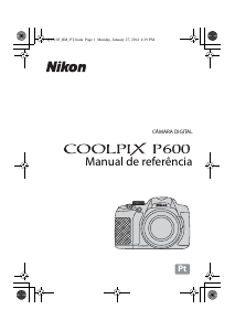 Manual Nikon Coolpix P600 Câmara digital