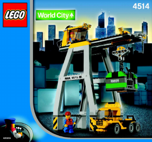 Manual de uso Lego set 4514 World City Grúa de carga