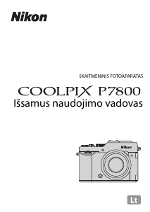 Vadovas Nikon Coolpix P7800 Skaitmeninis fotoaparatas