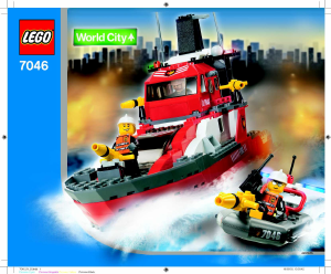 Manual de uso Lego set 7046 World City Barco de bomberos