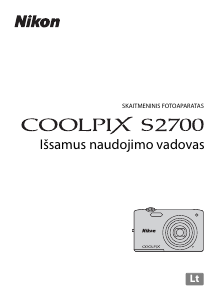Vadovas Nikon Coolpix S2700 Skaitmeninis fotoaparatas