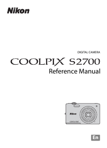Manual Nikon Coolpix S2700 Digital Camera