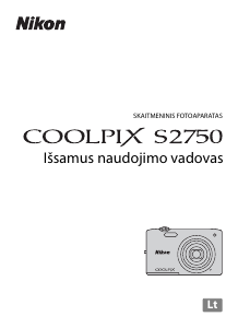 Vadovas Nikon Coolpix S2750 Skaitmeninis fotoaparatas