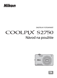 Návod Nikon Coolpix S2750 Digitálna kamera