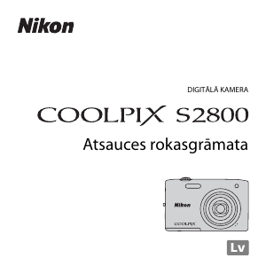 Rokasgrāmata Nikon Coolpix S2800 Digitālā kamera