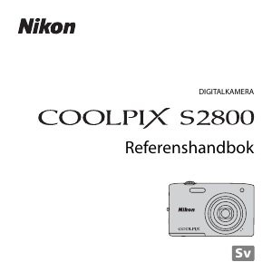 Bruksanvisning Nikon Coolpix S2800 Digitalkamera