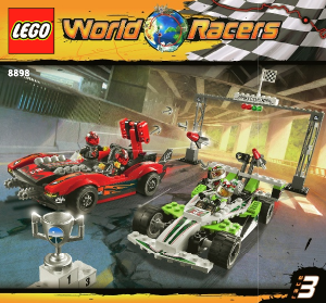 Bedienungsanleitung Lego set 8898 World Racers Rennen auf heissem Asphalt