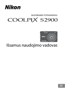 Vadovas Nikon Coolpix S2900 Skaitmeninis fotoaparatas