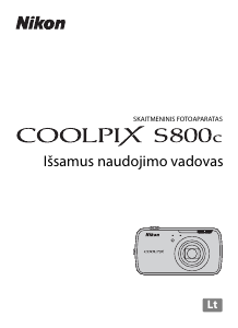 Vadovas Nikon Coolpix S800c Skaitmeninis fotoaparatas