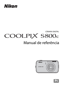 Manual Nikon Coolpix S800c Câmara digital