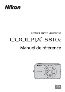 Mode d’emploi Nikon Coolpix S810c Appareil photo numérique