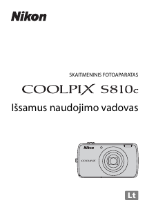 Vadovas Nikon Coolpix S810c Skaitmeninis fotoaparatas