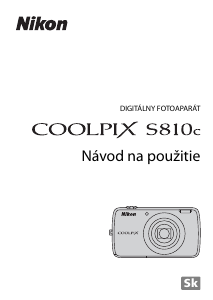 Návod Nikon Coolpix S810c Digitálna kamera